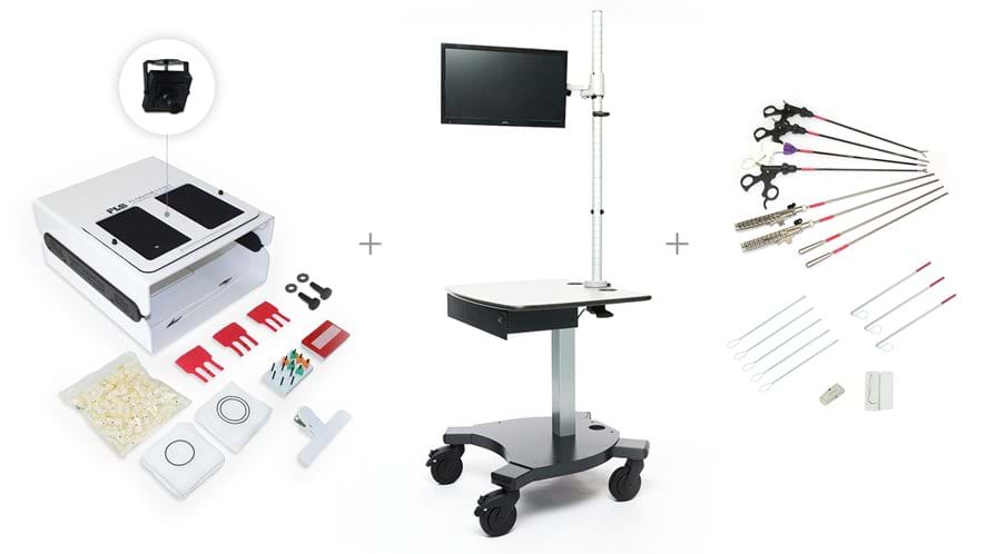 All-in-one FLS trainer system with TV camera and procedural equipment 
